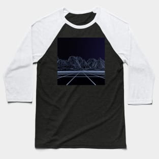 Wireframe Mountains Baseball T-Shirt
